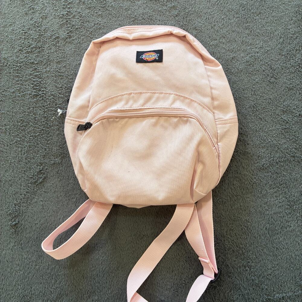 Dickies Lotus Pink Adjustable Shoulder Straps Zippered Mini Backpack One Size